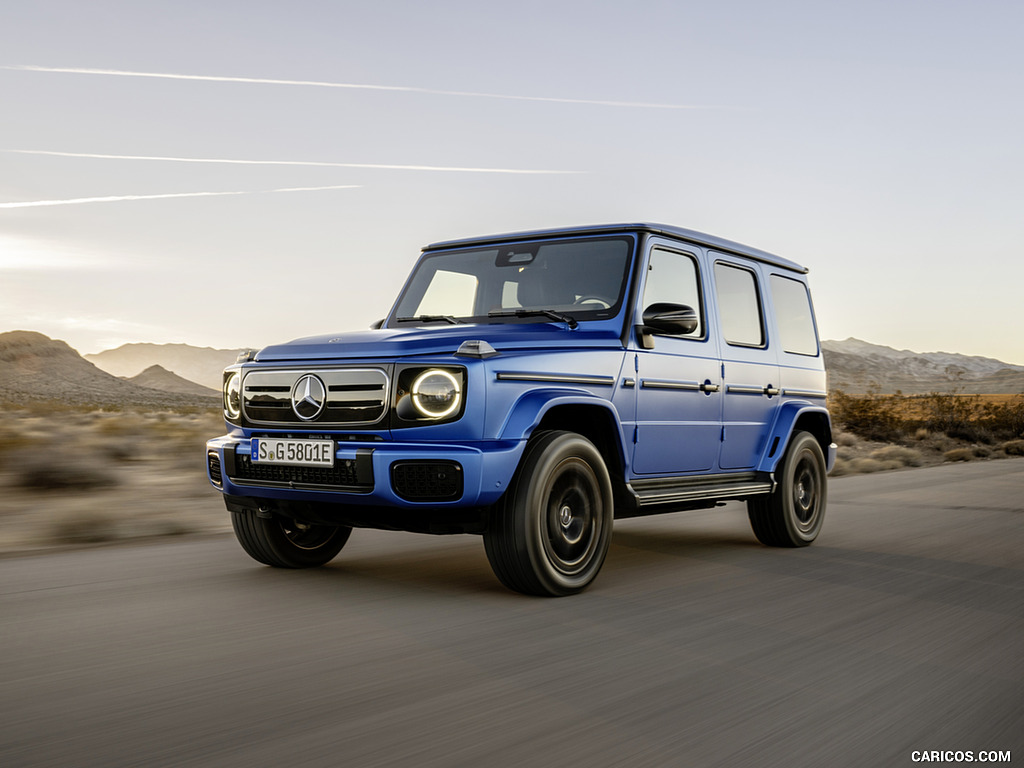 2025 Mercedes-Benz G 580 Electric with EQ Technology Edition One (Color: MANUFAKTUR South See Magno) - Front Three-Quarter