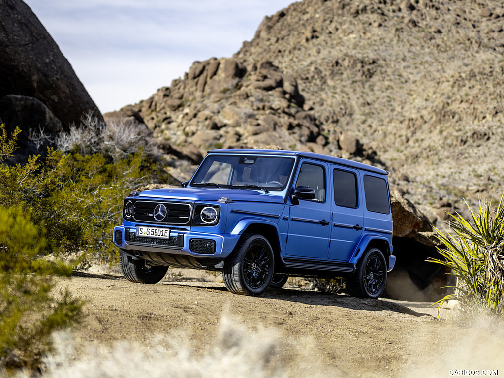 2025 Mercedes-Benz G 580 Electric with EQ Technology Edition One (Color: MANUFAKTUR South See Magno) - Front Three-Quarter