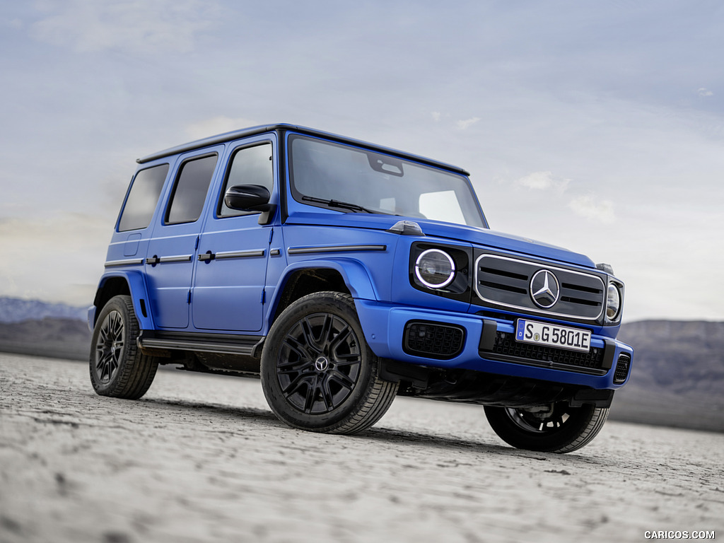 2025 Mercedes-Benz G 580 Electric with EQ Technology Edition One (Color: MANUFAKTUR South See Magno) - Front Three-Quarter