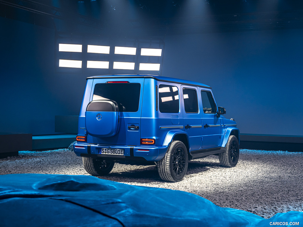 2025 Mercedes-Benz G 580 Electric with EQ Technology Edition One (Color: MANUFAKTUR South See Magno) - Rear Three-Quarter