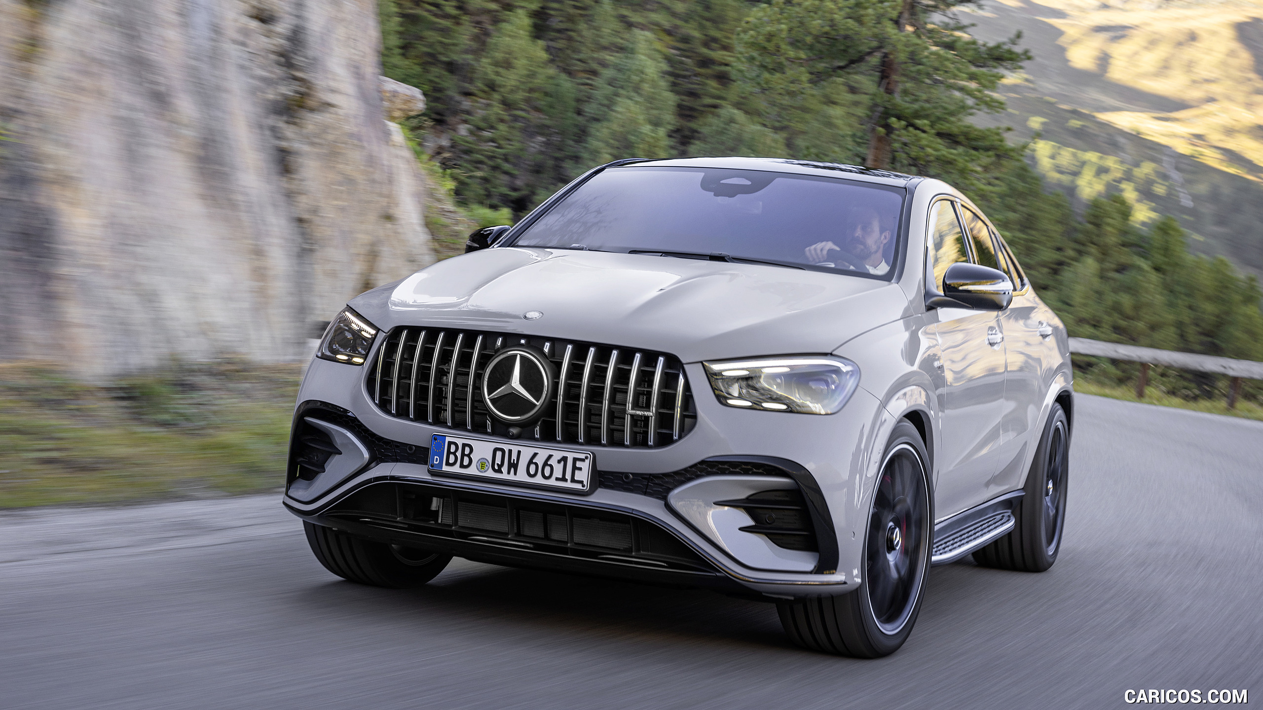 2026 Mercedes-AMG GLE 53 HYBRID 4MATIC+ Coupe (Color: Alpine Grey) - Front, #1 of 25