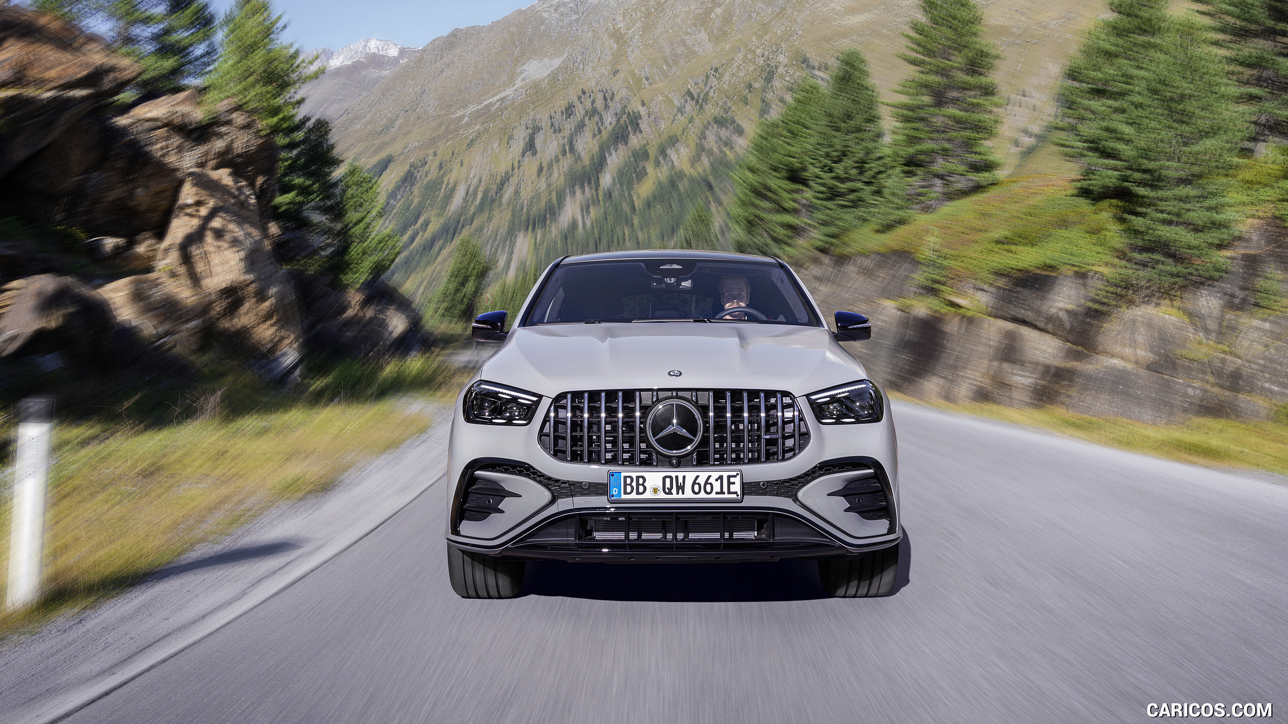 2026 Mercedes-AMG GLE 53 HYBRID 4MATIC+ Coupe (Color: Alpine Grey) - Front, #3 of 25