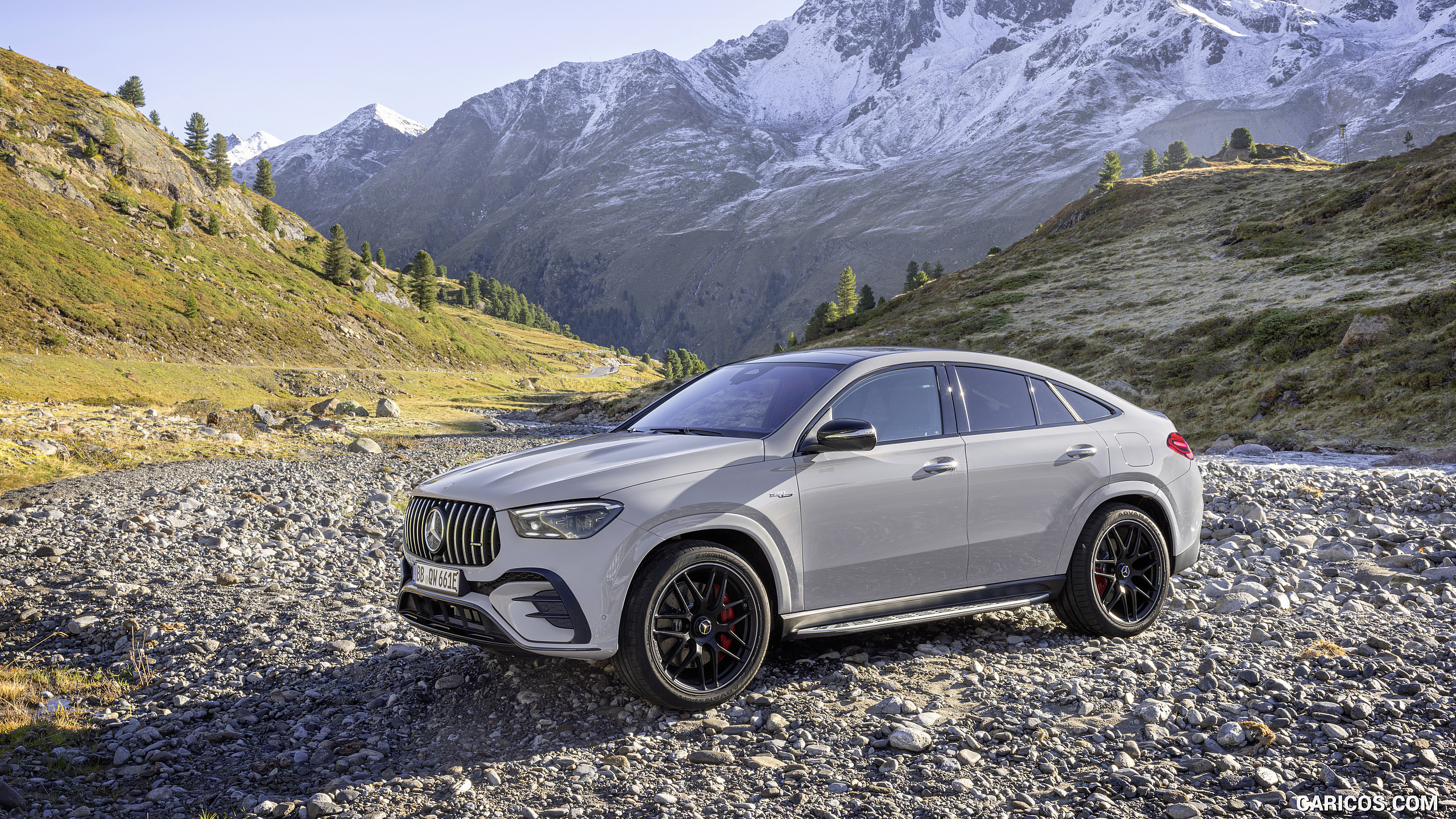 2026 Mercedes-AMG GLE 53 HYBRID 4MATIC+ Coupe (Color: Alpine Grey) - Front Three-Quarter, #10 of 25