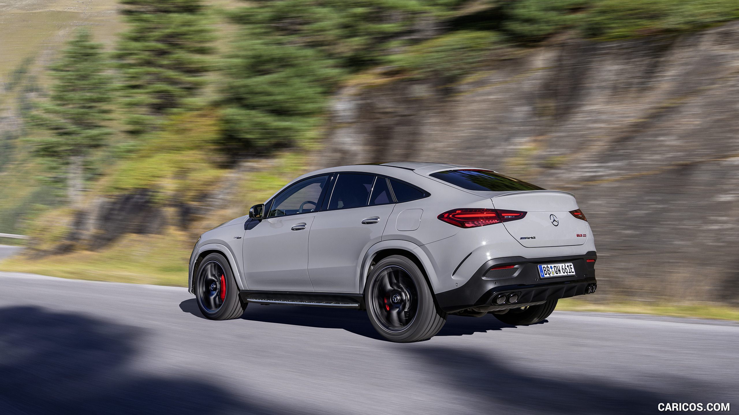2026 Mercedes-AMG GLE 53 HYBRID 4MATIC+ Coupe (Color: Alpine Grey) - Rear Three-Quarter, #4 of 25