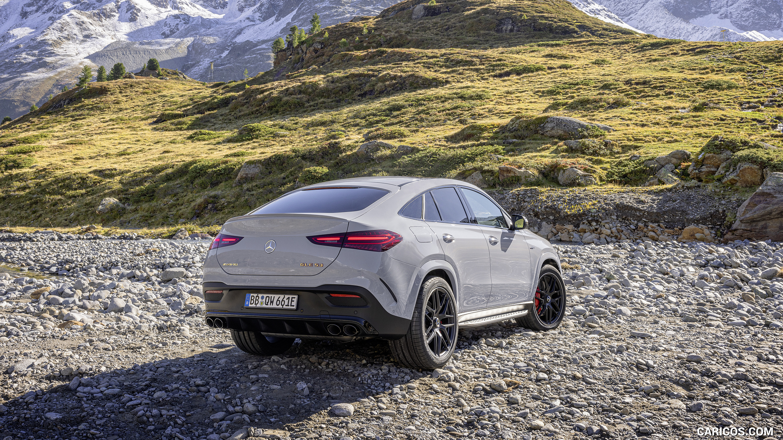 2026 Mercedes-AMG GLE 53 HYBRID 4MATIC+ Coupe (Color: Alpine Grey) - Rear Three-Quarter, #14 of 25