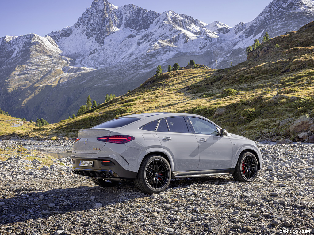 2026 Mercedes-AMG GLE 53 HYBRID 4MATIC+ Coupe (Color: Alpine Grey) - Rear Three-Quarter