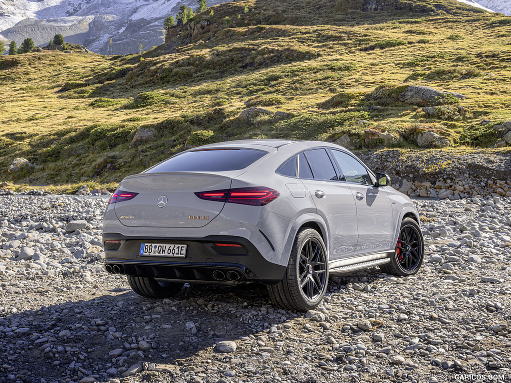 2026 Mercedes-AMG GLE 53 HYBRID 4MATIC+ Coupe (Color: Alpine Grey) - Rear Three-Quarter