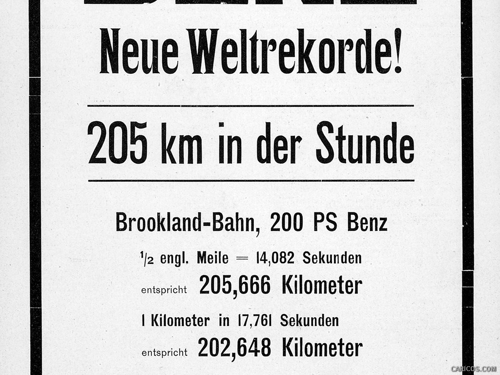 Blitzen-Benz 200-PS (1909) - Fastest person on earth: Victor Hémery broke two world records - 