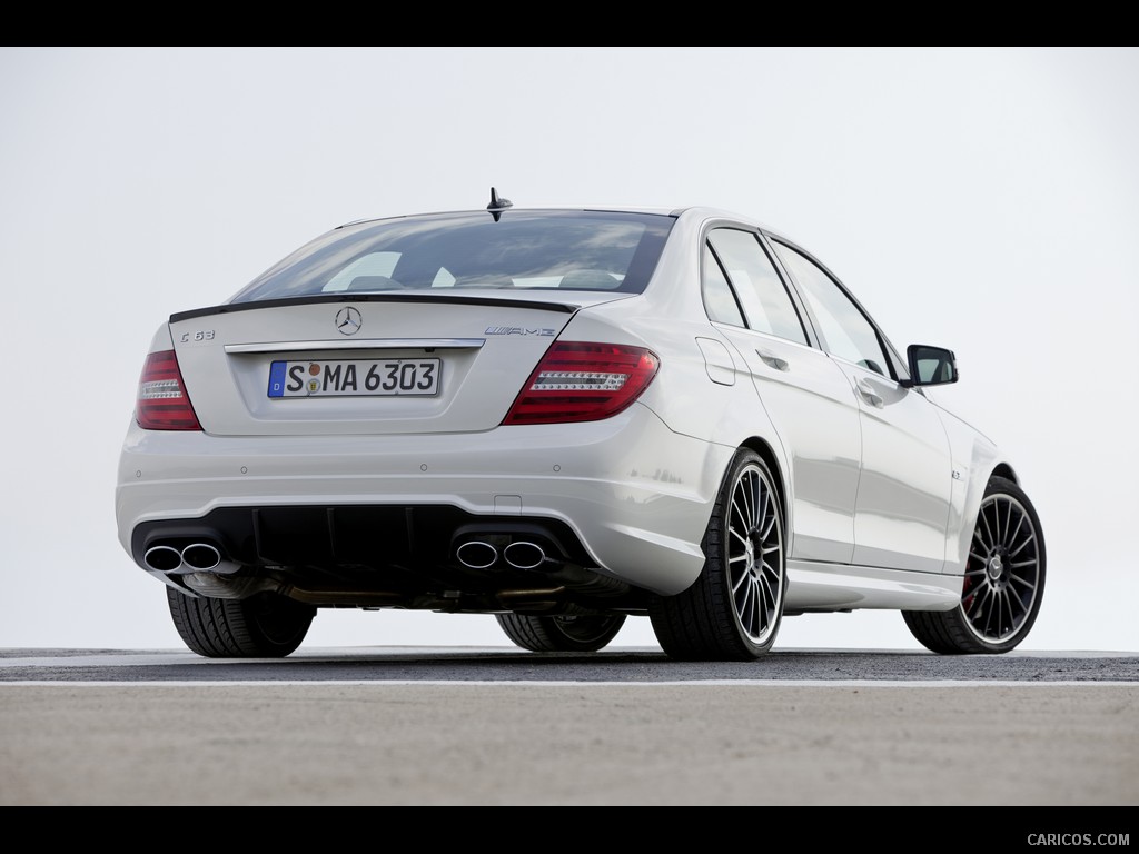 Mercedes-Benz C63 AMG (2012)  - Rear Angle 