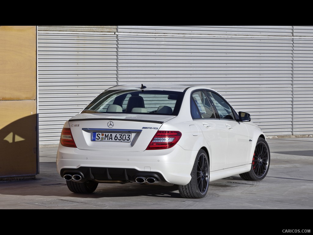 Mercedes-Benz C63 AMG (2012)  - Rear Angle 