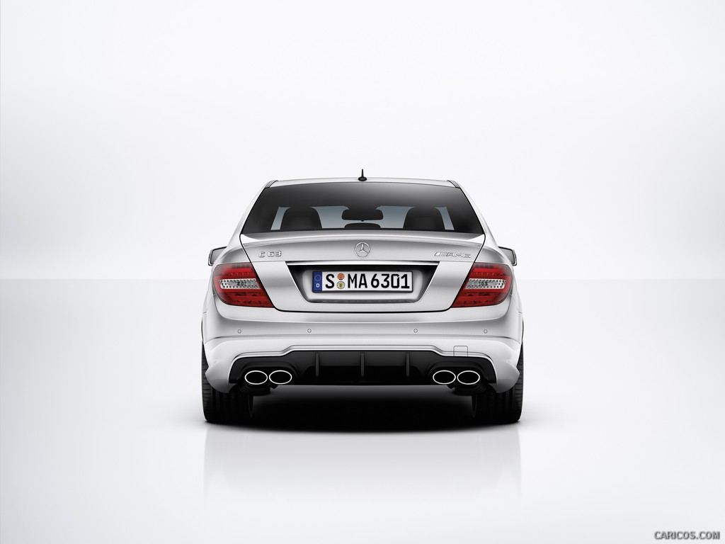 Mercedes-Benz C63 AMG (2012)  - Rear Angle 