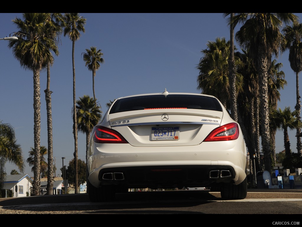 Mercedes-Benz CLS63 AMG (2012) US-Version - Diamond White - Rear 