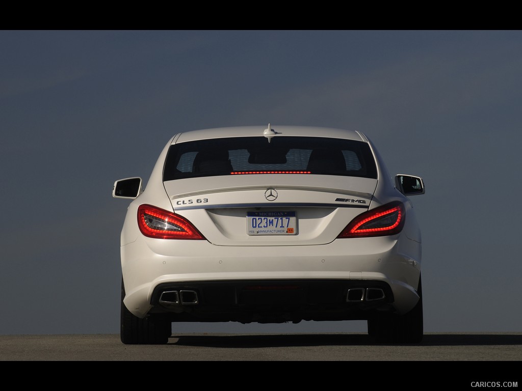 Mercedes-Benz CLS63 AMG (2012) US-Version - Diamond White - Rear 