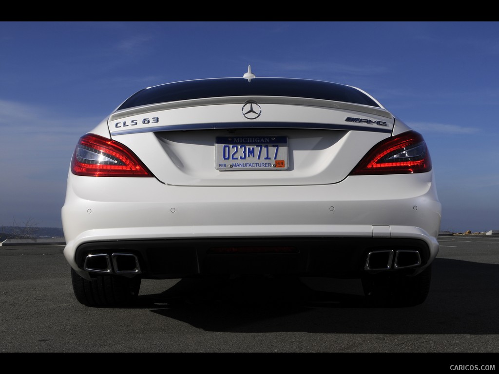 Mercedes-Benz CLS63 AMG (2012) US-Version - Diamond White - Rear 