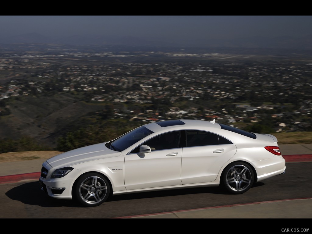 Mercedes-Benz CLS63 AMG (2012) US-Version - Diamond White - Side