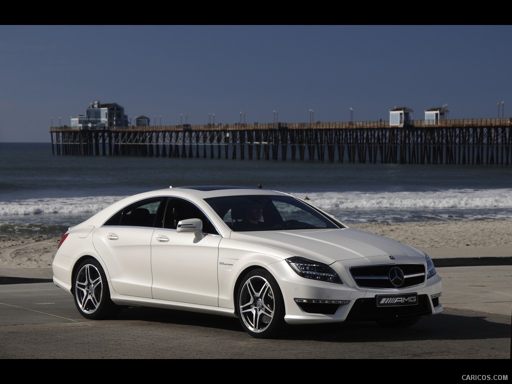 Mercedes-Benz CLS63 AMG (2012) US-Version - Diamond White - Side