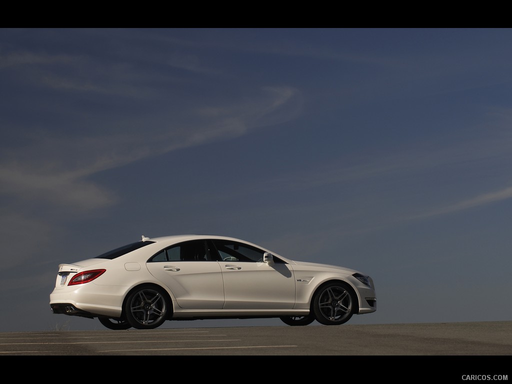 Mercedes-Benz CLS63 AMG (2012) US-Version - Diamond White - Side