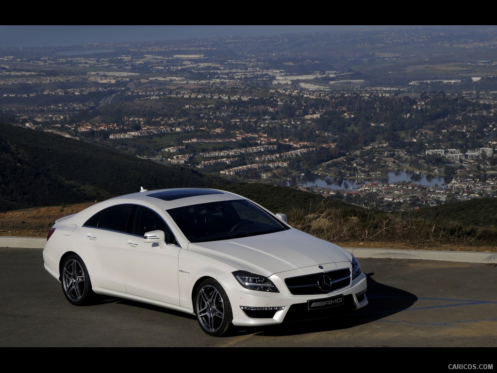 Mercedes-Benz CLS63 AMG (2012) US-Version - Diamond White - Side