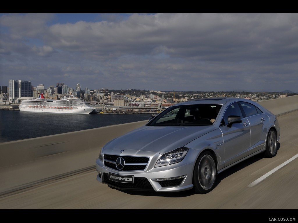 Mercedes-Benz CLS63 AMG (2012) US-Version - Iridium Silver - Front 