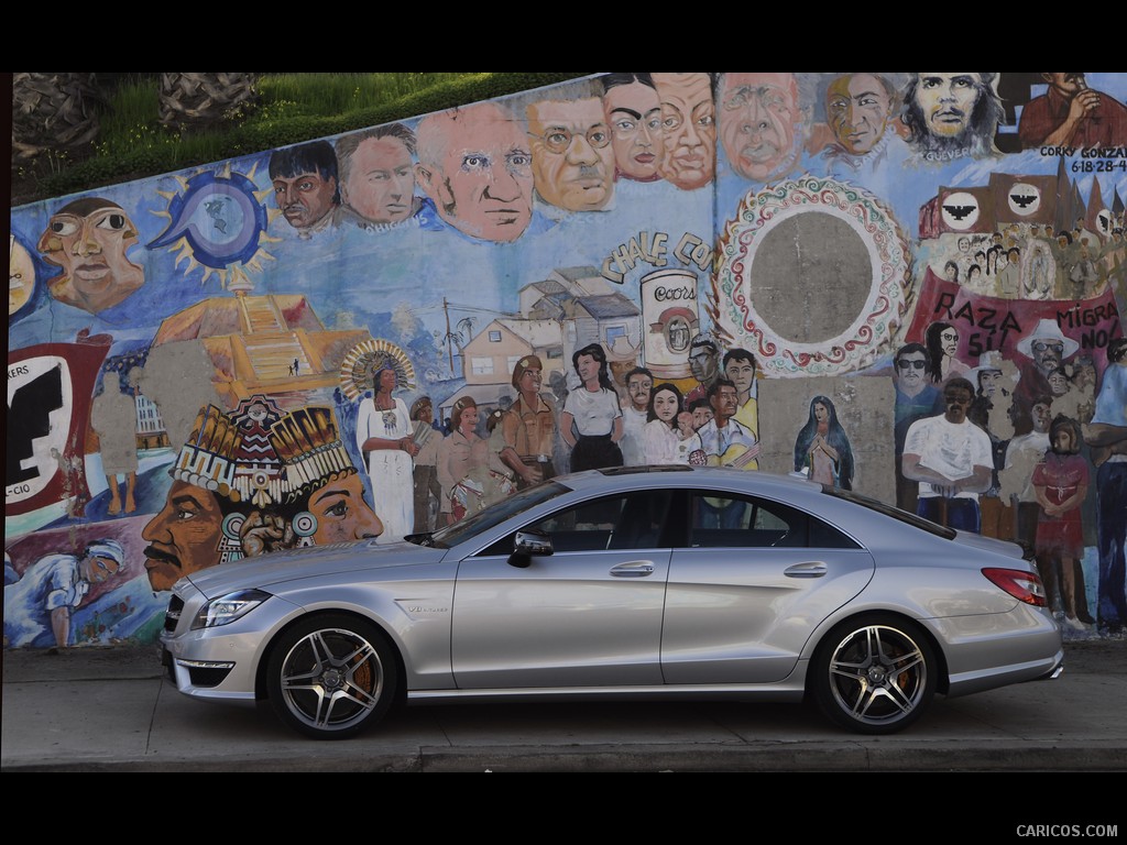 Mercedes-Benz CLS63 AMG (2012) US-Version - Iridium Silver - Side