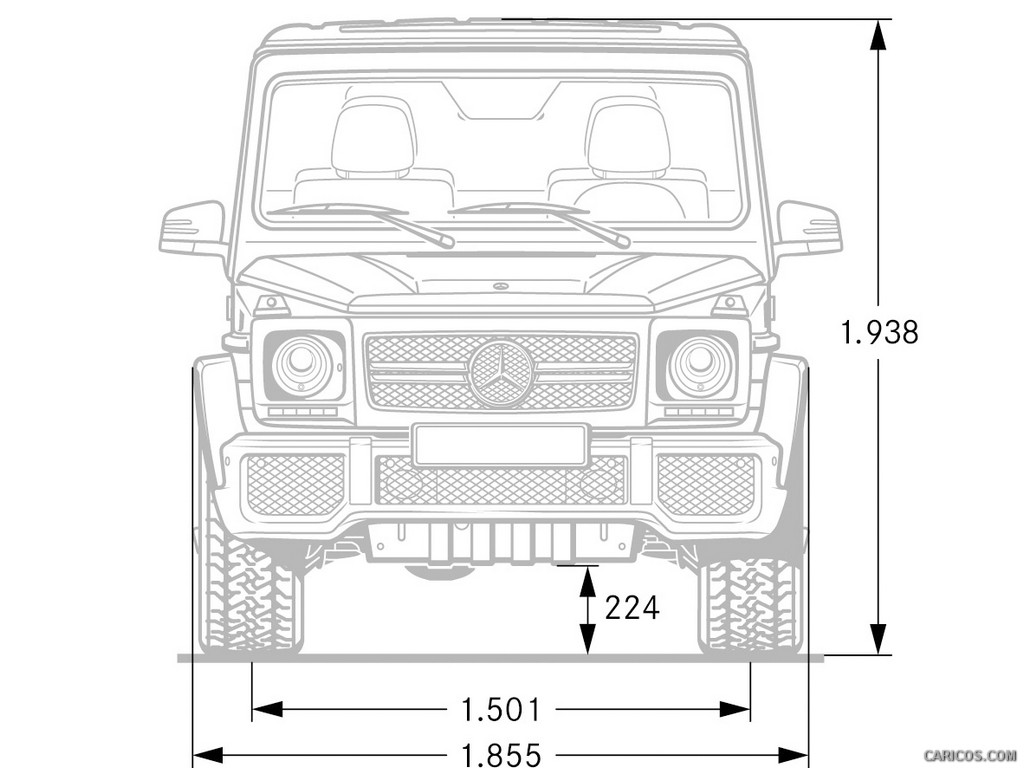 Mercedes-Benz G65 AMG V12 Biturbo (2013) Dimensions - 