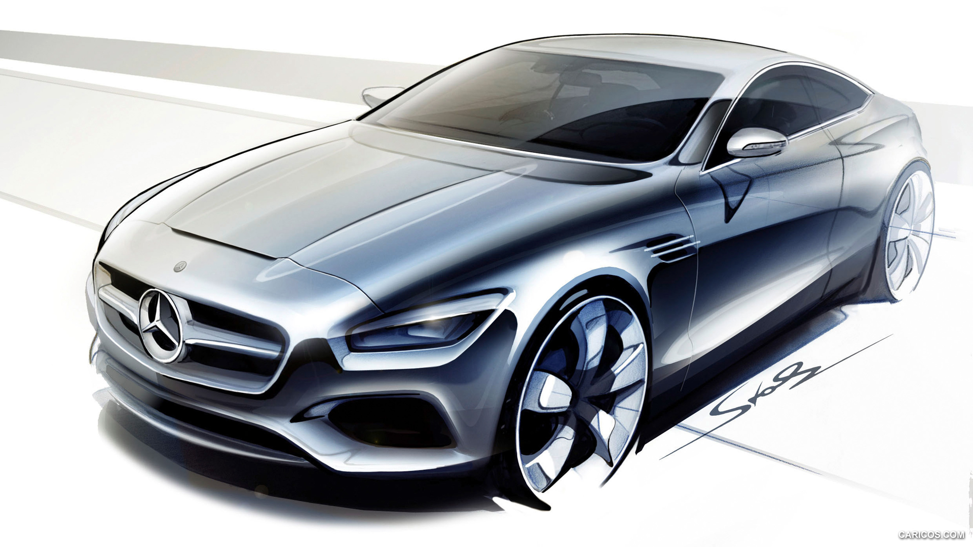 Mercedes-Benz S-Class Coupe Concept (2013)  - Design Sketch, #53 of 58