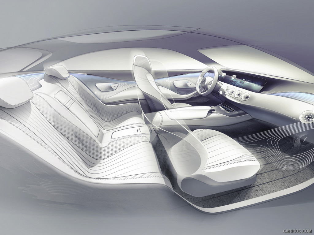 Mercedes-Benz S-Class Coupe Concept (2013) Interior - Design Sketch