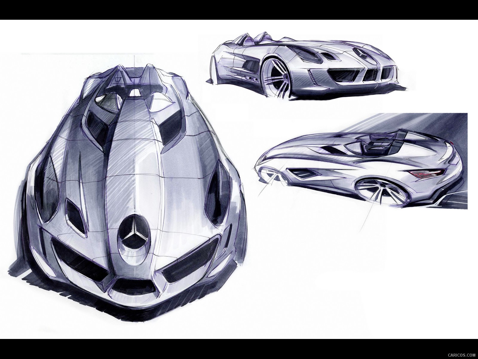 Mercedes-Benz SLR Stirling Moss  - Design Sketch, #12 of 54